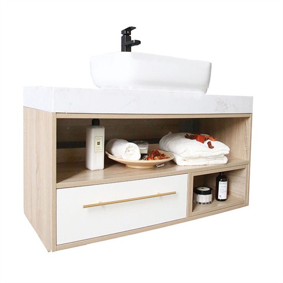 30 inch Floating Bathroom Vanity with Vessel Sink