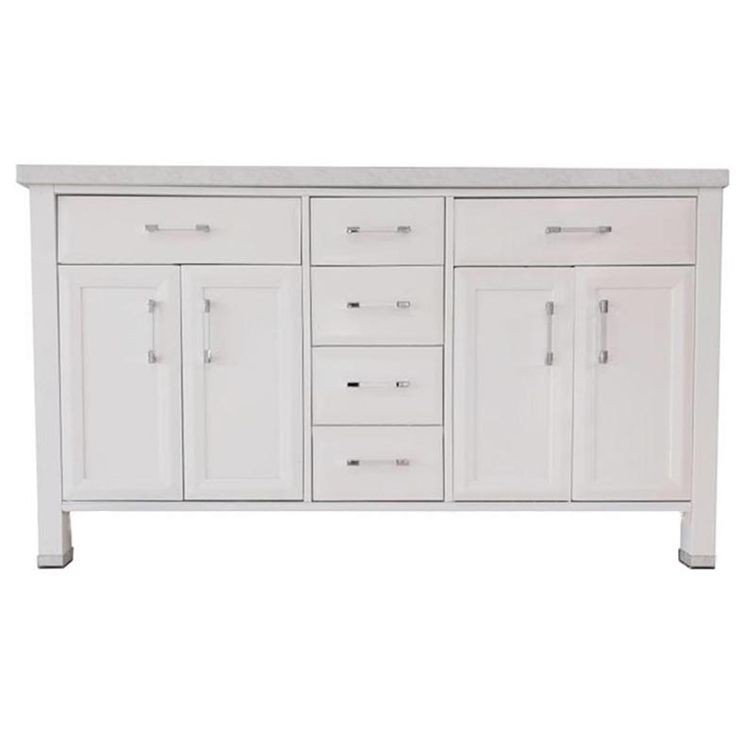 60 inch dubbele wastafel met kwartsblad