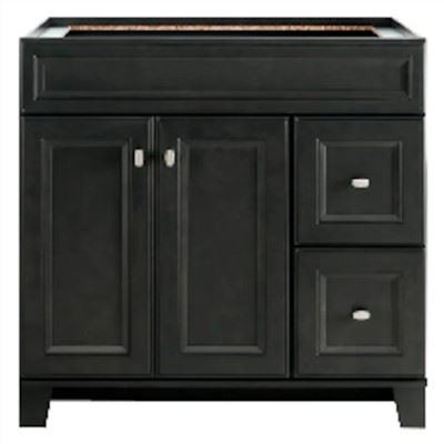 36 inch grijze badkamermeubel